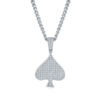 Spades Hip Hop Necklace S925 Silver Pendant Moissanite Grade D 0.78CT 2